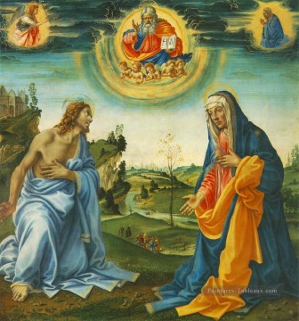 L’intervention du Christ et Marie Christianisme Filippino Lippi Peinture à l'huile